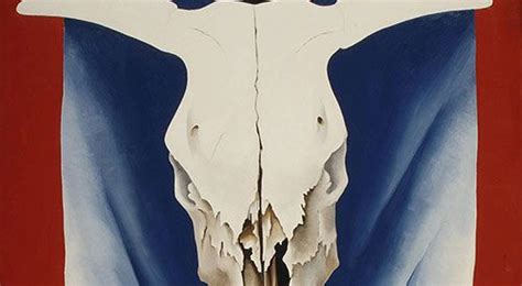 Cow Skull Red White And Blue By Georgia Okeeffe Cow Skull Red