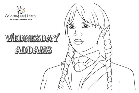 Wednesday Addams Coloring Pages Free 2025 Coloring And Learn