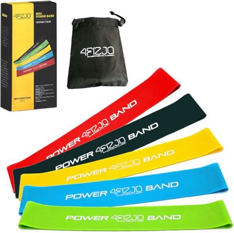 Zestaw gum oporowych do ćwiczeń mini power band 5szt 4Fizjo