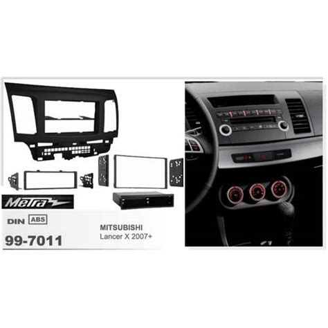 Рамка для магнитолы Mitsubishi Lancer X 2DIN / 1DIN с карманом /для ...