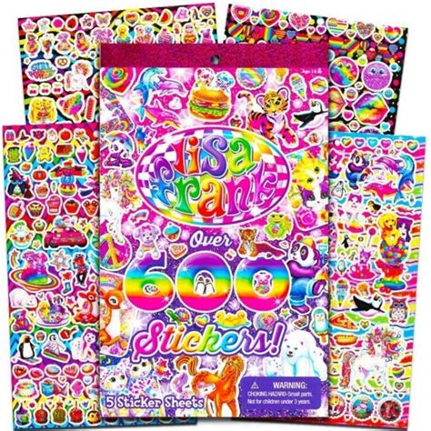 Ns Lisa Frank Sticker Pad Over 600 Stickers School Supplies Party Favors And Majesty Unicorn