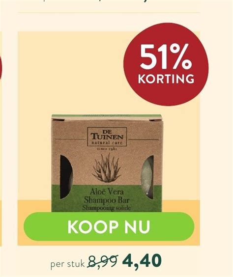 De Tuinen Natural Care Aloe Vera Shampoo Bar Aanbieding Bij Holland