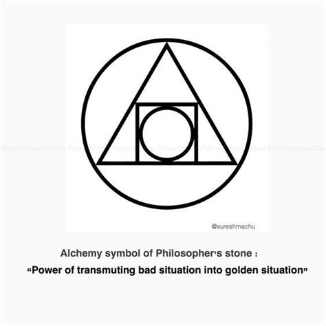 The Philosophers Stone Alchemy Symbols Tattoo Alchemy Symbols