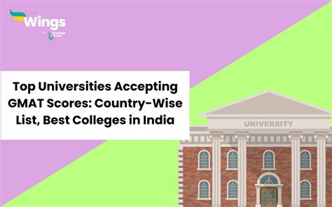 Top Universities Accepting GMAT Scores Country Wise List Scores For