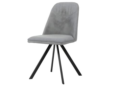 Chaise Pivotante Tissu Et Pieds M Tal Noir Kriza Couleur Gris Clair