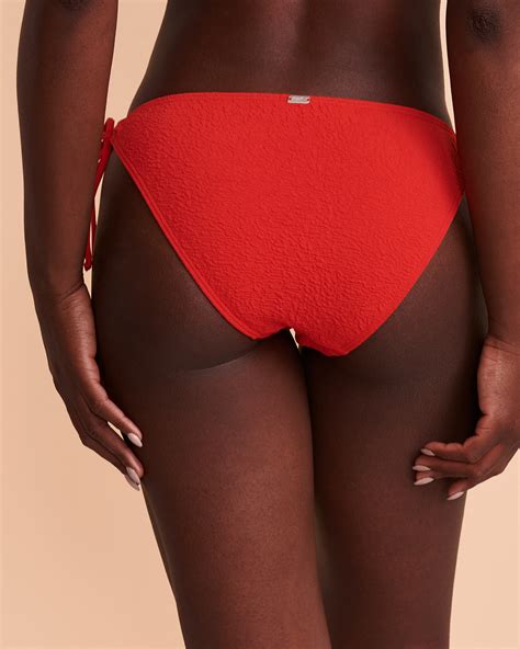 Tropik Textured Brazilian Bikini Bottom Red Bikini Village