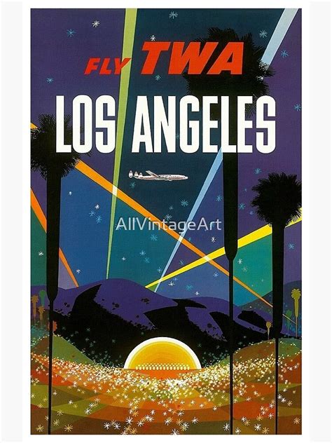 Vintage Los Angeles Travel Poster Poster For Sale By Allvintageart