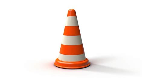 Premium Ai Image Traffic Cone Isolated On White Background