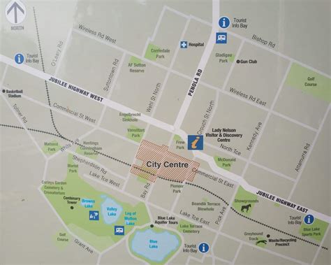 Mount Gambier Map - Tourist Attractions & Local Amenities, SA