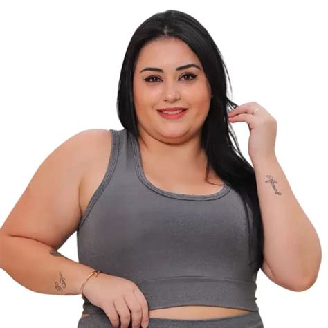 Top Plus Size Fitness Feminino Sem Bojo Alta Sustentação Parcelamento