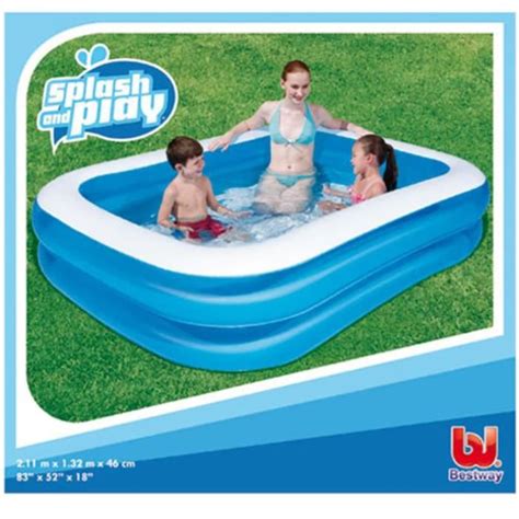 LIQ Bestway Jardin Spa Haute qualité Piscine rectangulaire 211x132x46