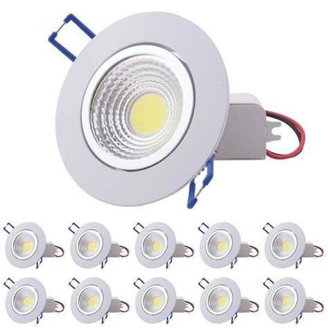 Spots Led Cob 7 Watts Blanc Lot De 10