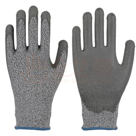 Hppe Level 5 Cut Resistance Gloves With PU Palm China Gloves And