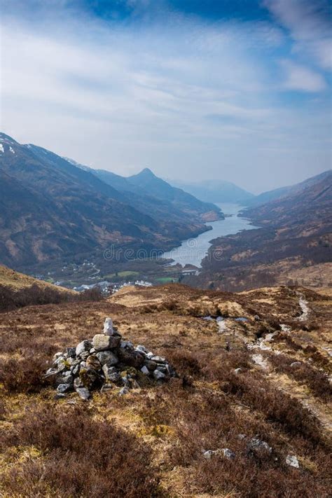 Loch Leven And Kinlochleven In The Scottish Highlands Stock Image