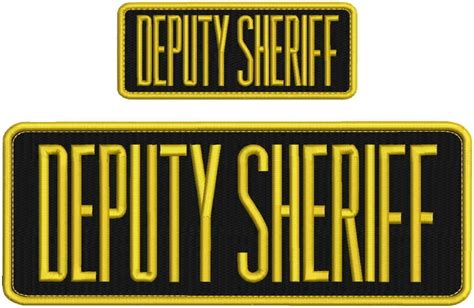 Amazon.com: Embroidered Patch "Deputy Sheriff" Embroidery Patch 4x10 ...