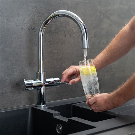 C Shape Aqua Fizz Boiling Water Taps Instant Hot Filtered Chilled Sparkling Water Taps