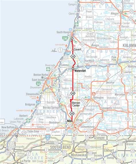 Michigan Highways Route Listings M Route Map