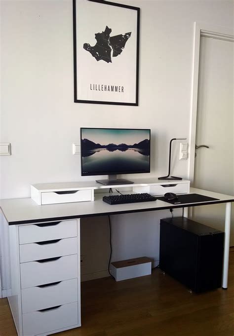 My Ikea Battlestation Gaming Room Setup Ikea Computer Desk Room Setup