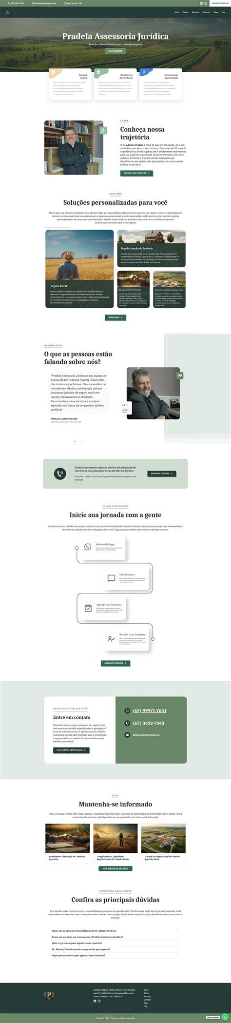 Site Institucional Advocacia Pradela On Behance