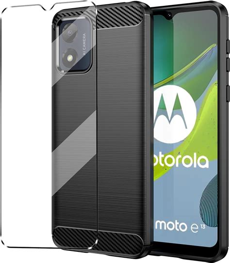 Case Compatible With Motorola Moto E13 Cover With 1 Pack Tempered Glass Screen Protector For