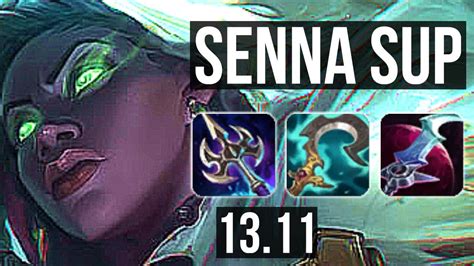 SENNA Ez Vs BRAUM Aphelios SUP 6 1 12 300 Games KR Master