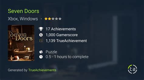 Seven Doors Achievements Trueachievements