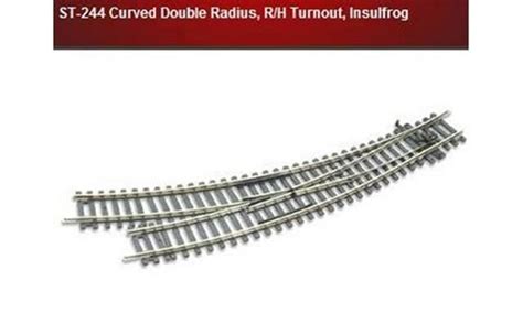 Peco Curved Double Radius R H Turnout Insulfrog St