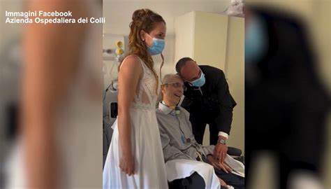 Neo Sposi In Ospedale Dopo Il Matrimonio Dal Padre Di Lui Malato Di Sla