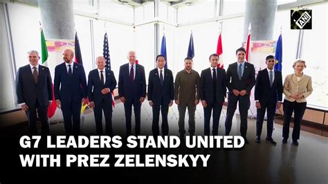 G Summit Leaders Of Member Nations Pose With Ukrainian President