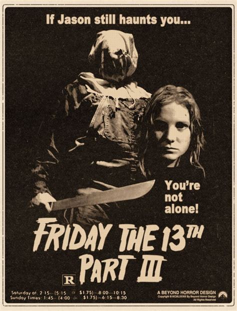 Friday the 13th part 3 | Horror movie posters, Horror movie fan ...