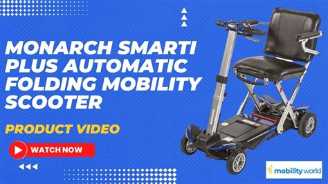 Mobility World Ltd Uk Monarch Smarti Plus Folding Mobility Scooter