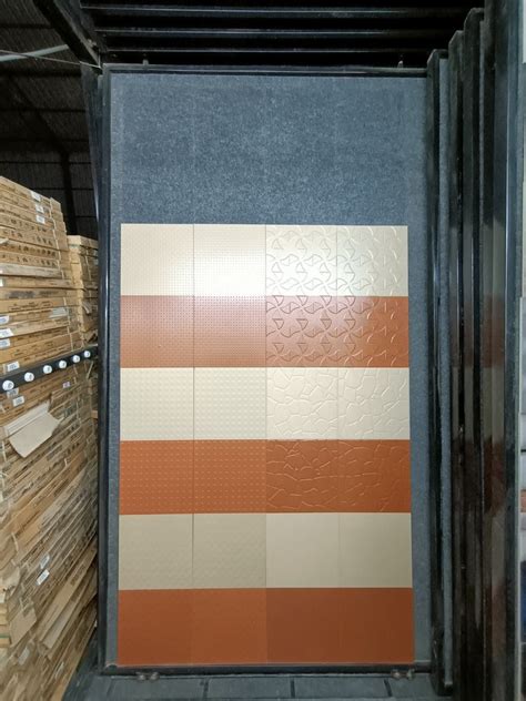 Ceramic IVORY AND TERRACOTTA 12x12 Ordinary Parking Tiles For