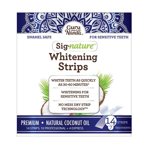 Gurunanda Teeth Whitening Strips With Coconut Oil Day Treatment