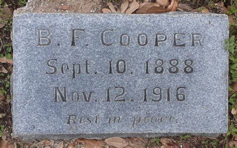 Benjamin Franklin Cooper M Morial Find A Grave