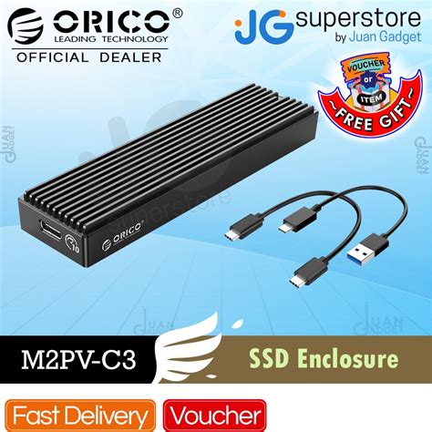 Orico M2pv C3 M2 Nvme Ssd Enclosure Usb 31 Type C Not For Sata Ssd Jg Superstore Shopee