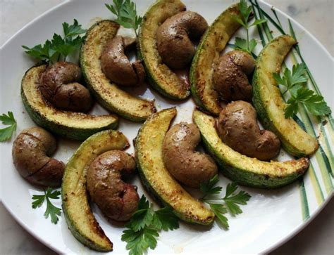 Rognons d agneaux et courgette ronde à la plancha amafacon