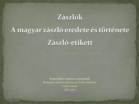 Ppt Z Szl K A Magyar Z Szl Eredete S T Rt Nete Z Szl Etikett