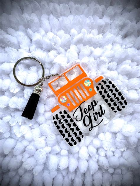 Jeep Girl Keychain Jeep Girl Jeep Keychain Jeep Lovers Love My Etsy