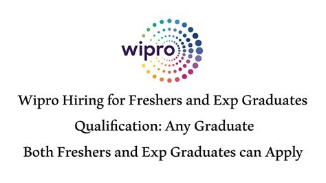 Wipro Hiring For Freshers And Exp Graduates Any Graduate Can Apply