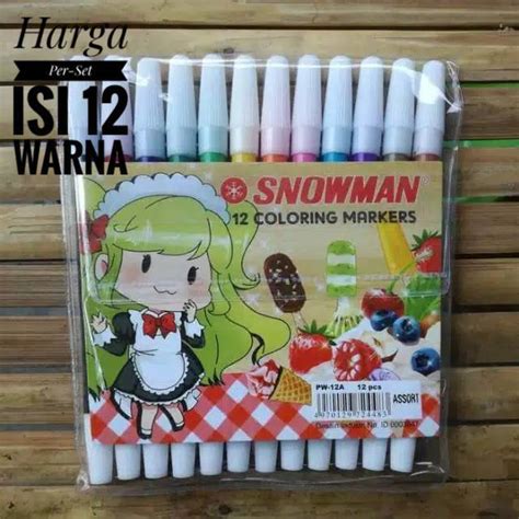 Jual Color Marker Spidol Snowman Kecil Warna Shopee Indonesia