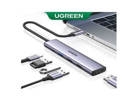 Ripley ADAPTADOR UGREEN CM511 15597 5 EN 1 USB C USB 3 0 HDMI 4K