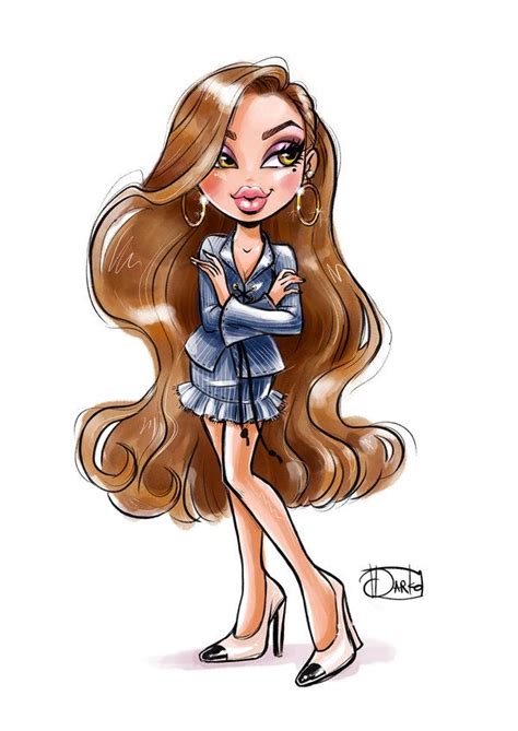 Bratz Yasmin Drawing By Monsterlool Art Board Print