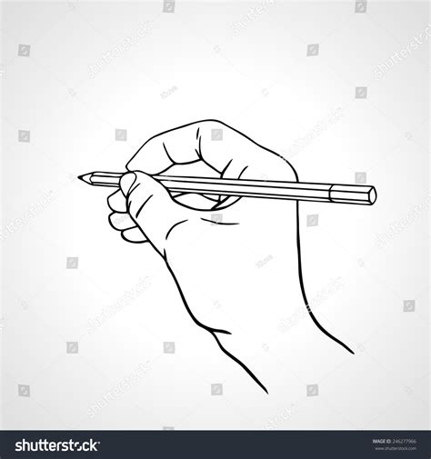 Vector Illustration Hand Writing Pencil Handwriting Stock Vector ...