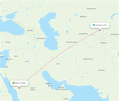 All Flight Routes From Shymkent To Madinah CIT To MED Flight Routes