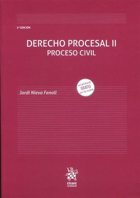 Derecho Procesal Ii Proceso Civil 9788411308090 Jordi Nieva Fenoll