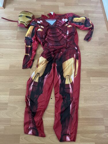 Marvel Iron Man Adult Costume Padded Jumpsuit W Mask See Description