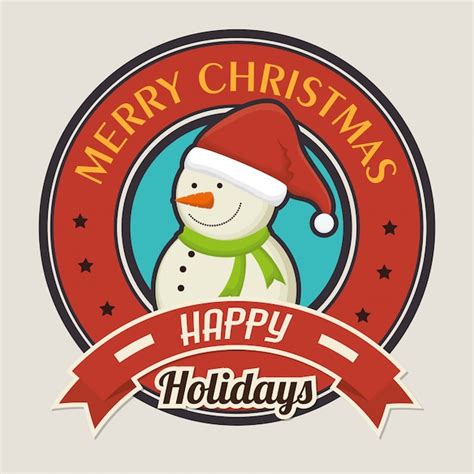 Premium Vector Merry Christmas Colorful Card Design