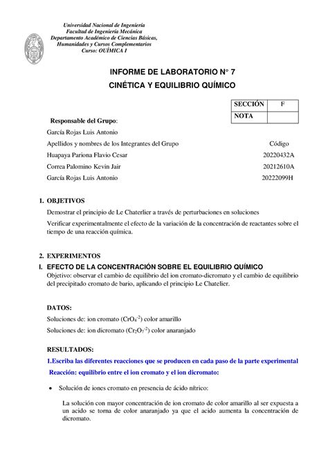 Informe de la Práctica de Laboratorio 07 INFORME DE LABORATORIO N 7