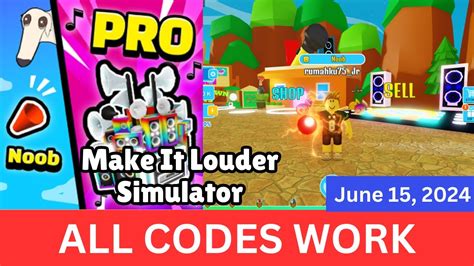 All CODES WORK Make It Louder Simulator ROBLOX June 15 2024 YouTube