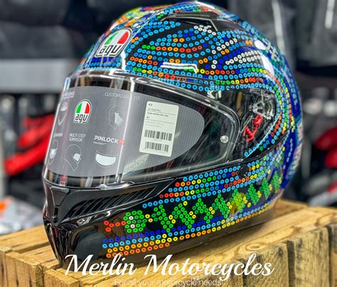 AGV K3 ROSSI WINTER TEST 2018 ECE 22.06 MOTORCYCLE HELMET | Merlin Motorcycles